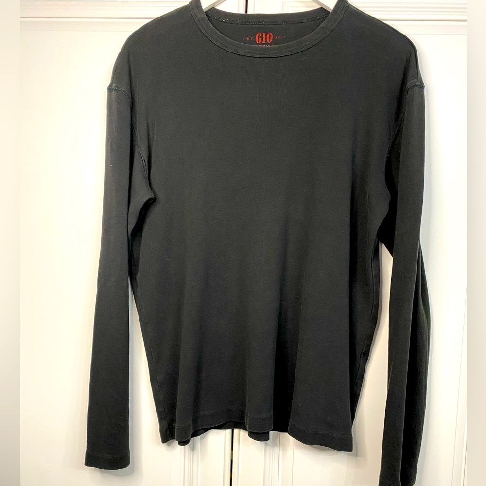 Men’s XL Black Crew Neck Shirt Top Sweater Sweatshirt Casual Denim